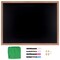 Rustic Brown Steel Wall-Mounted Blackboard 46" x 35" with Magnetic & Smooth Surface
